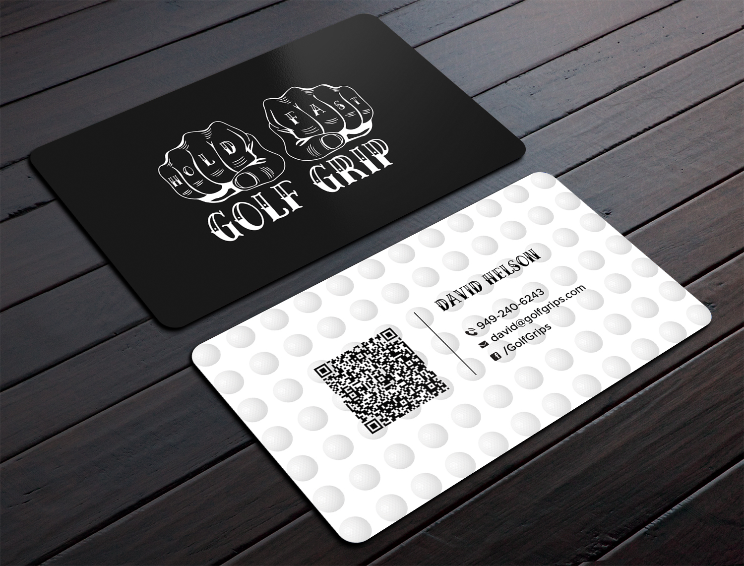 Business Card Design by DesignShout for Hold Fast Golf Grips | Design #30828945