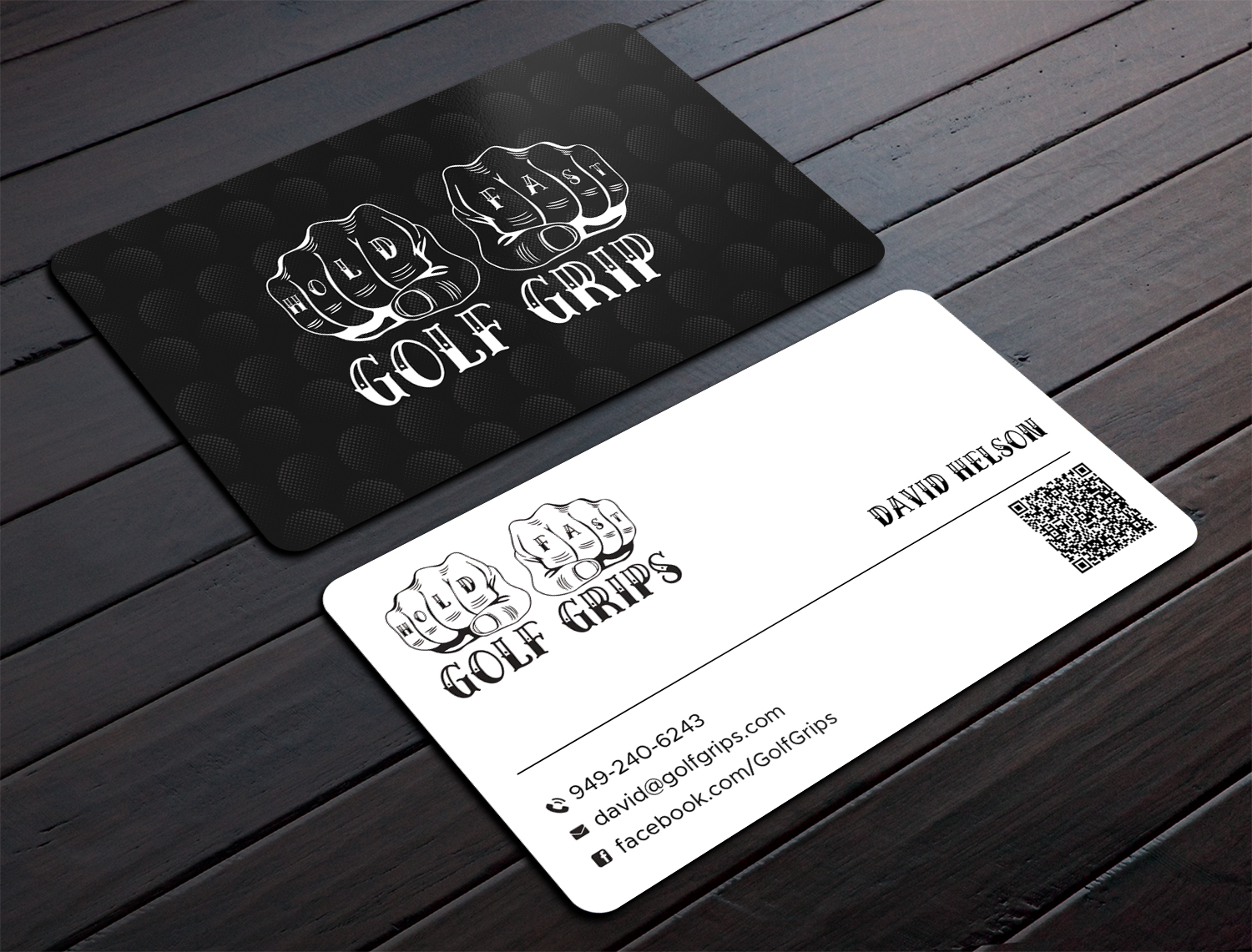 Business Card Design by DesignShout for Hold Fast Golf Grips | Design #30829001