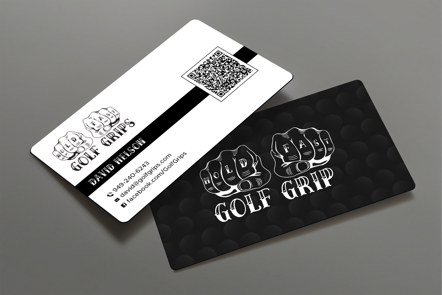 Business Card Design by DesignShout for Hold Fast Golf Grips | Design #30829618