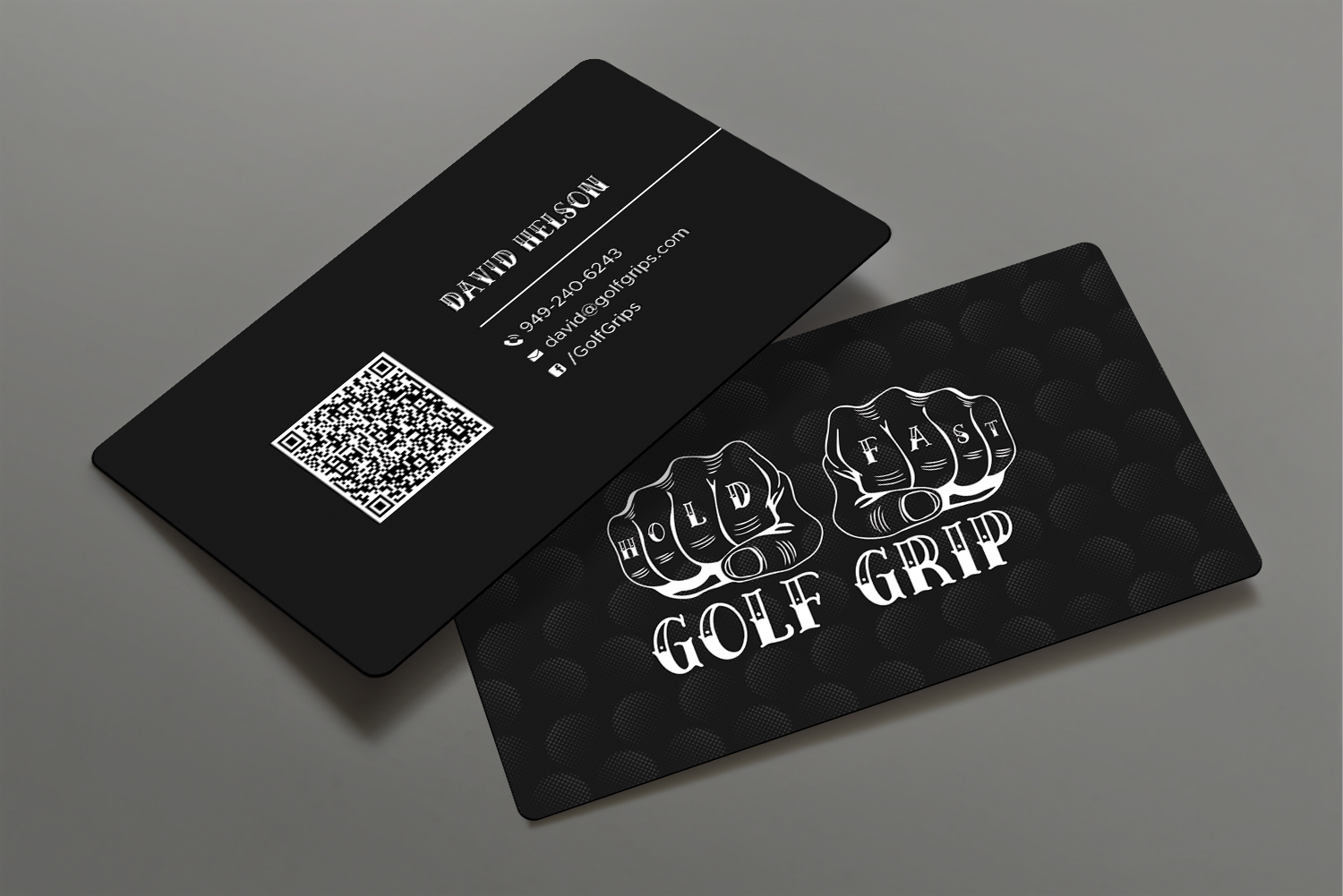 Business Card Design by DesignShout for Hold Fast Golf Grips | Design #30829655