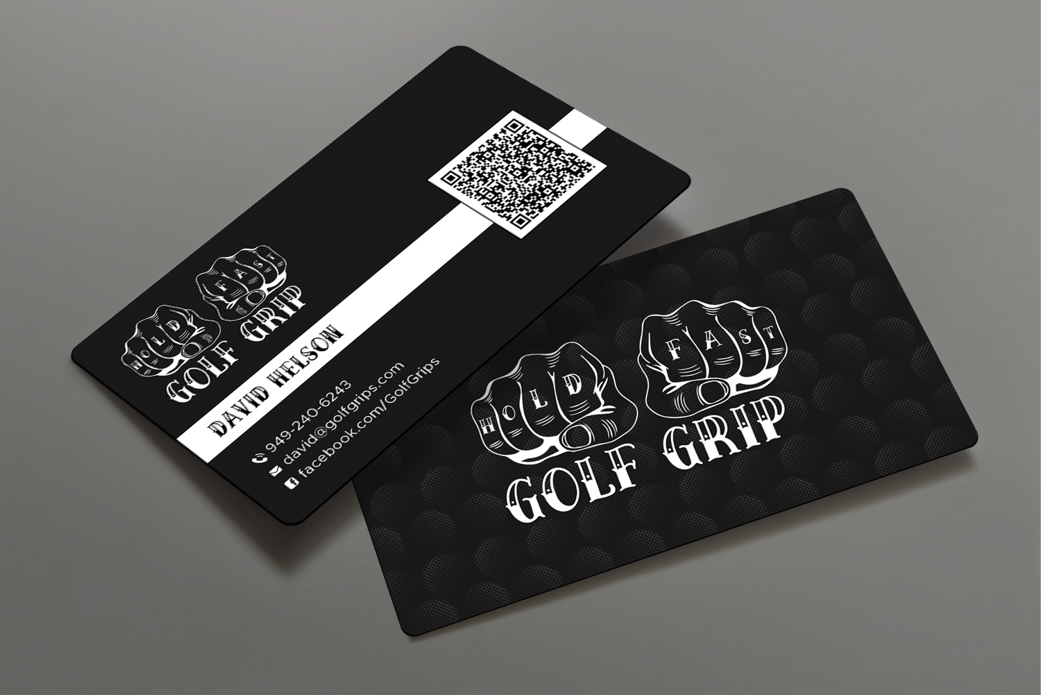 Business Card Design by DesignShout for Hold Fast Golf Grips | Design #30829656