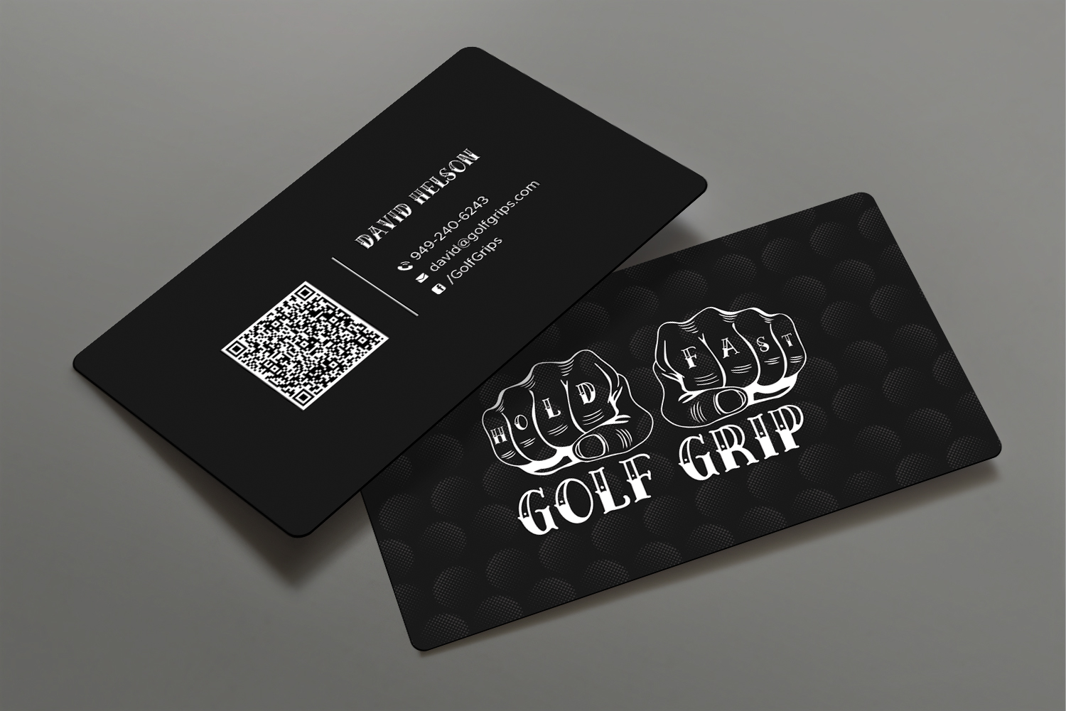 Business Card Design by DesignShout for Hold Fast Golf Grips | Design #30829657
