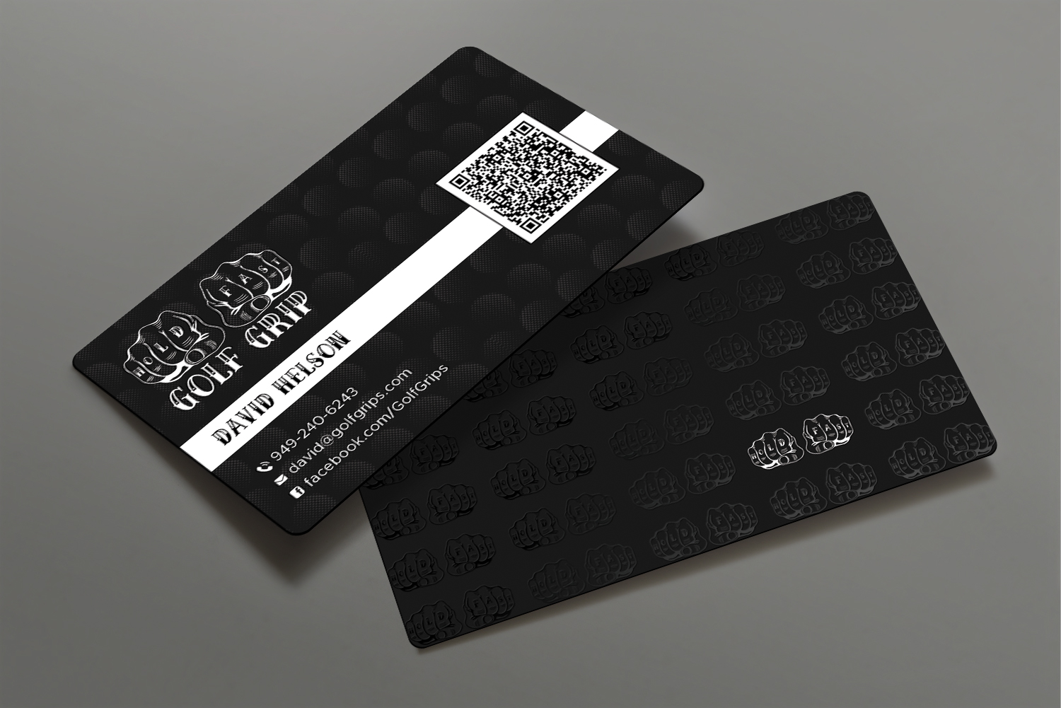 Business Card Design by DesignShout for Hold Fast Golf Grips | Design #30831214