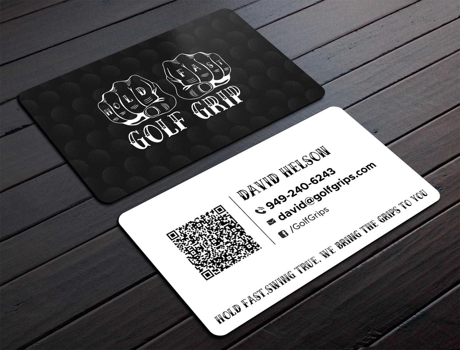 Business Card Design by DesignShout for Hold Fast Golf Grips | Design #30832466