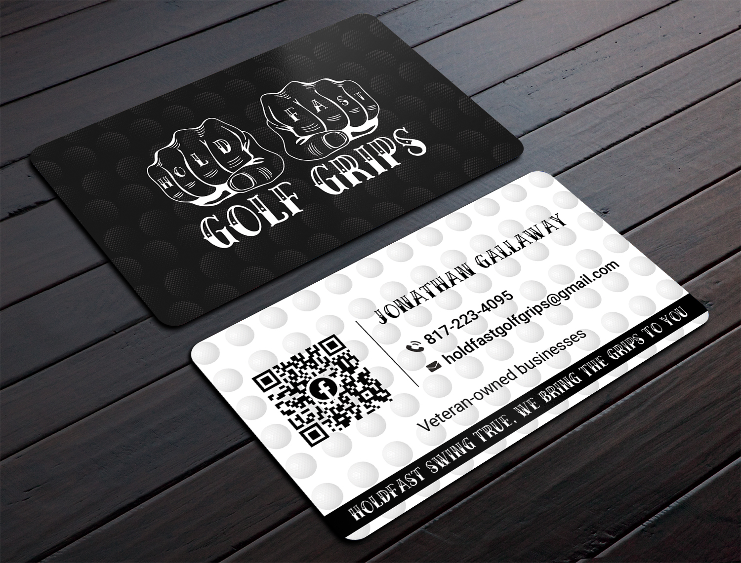 Business Card Design by DesignShout for Hold Fast Golf Grips | Design #30836740