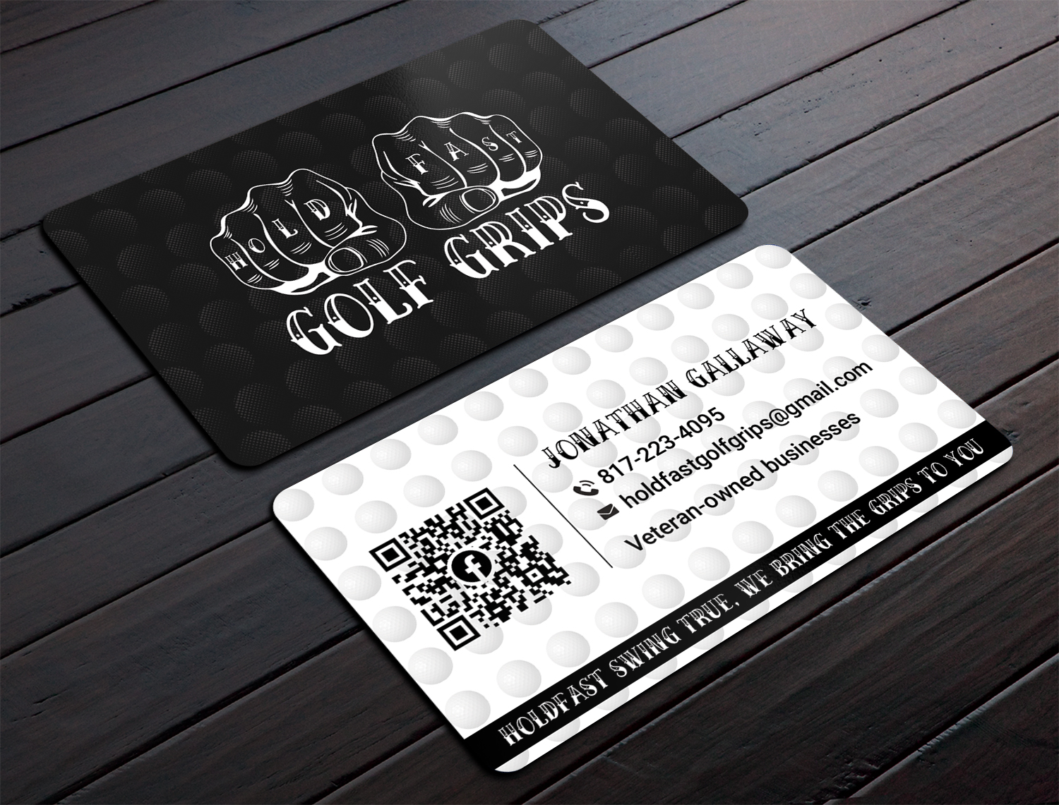 Business Card Design by DesignShout for Hold Fast Golf Grips | Design #30838644