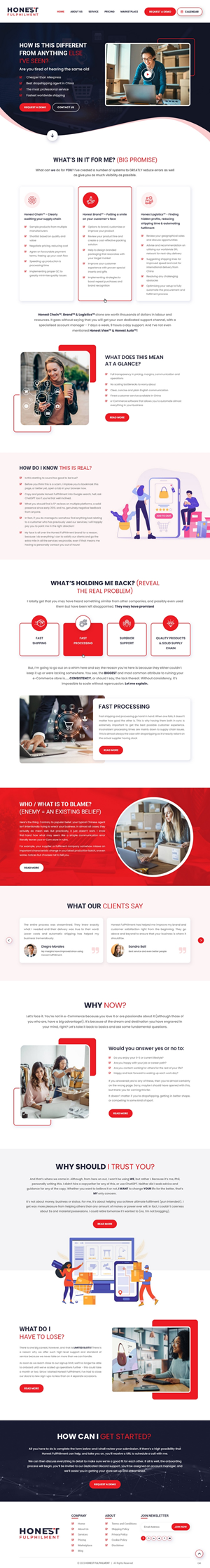 Web-Design von pb für Honest FulPhilment Ltd | Design: #30835175