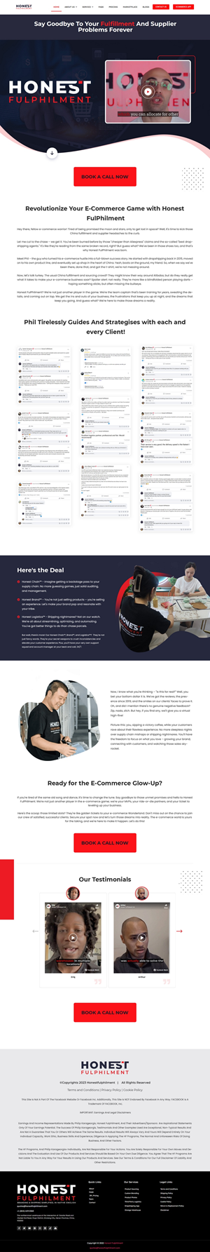 Web-Design von pb für Honest FulPhilment Ltd | Design: #31293595
