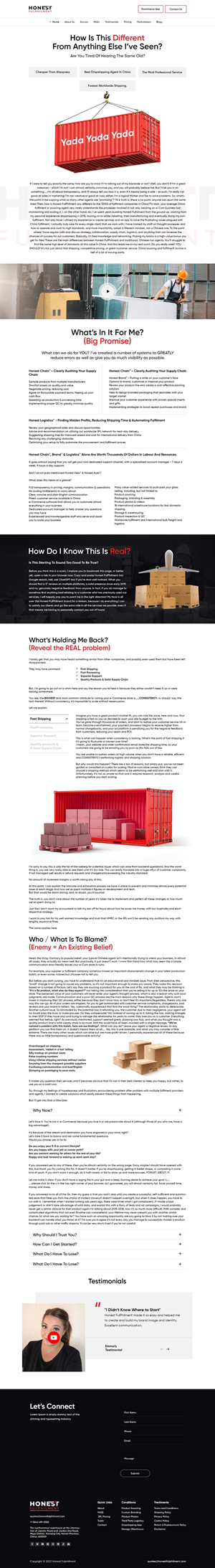 Web Design by nzdesigners for Honest FulPhilment Ltd | Design #30874839