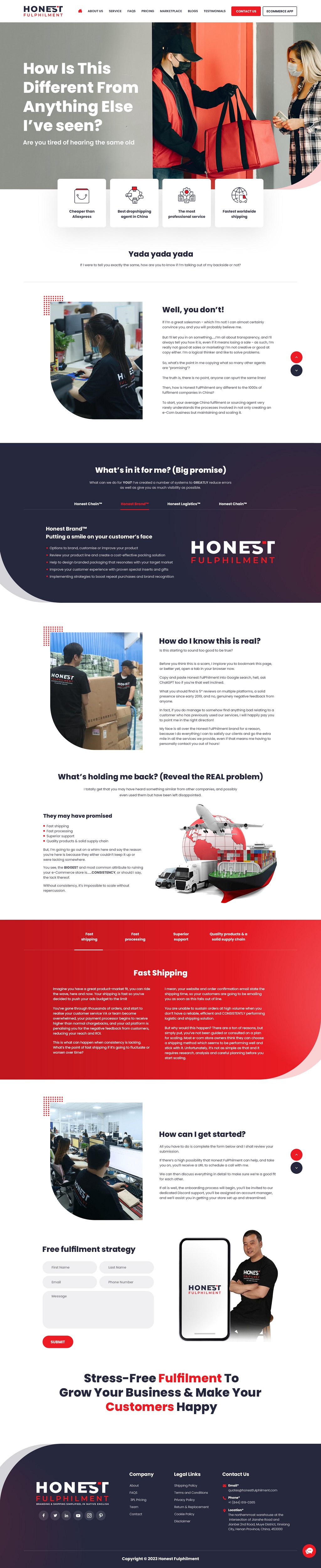 Web-Design von nzdesigners für Honest FulPhilment Ltd | Design #30874841