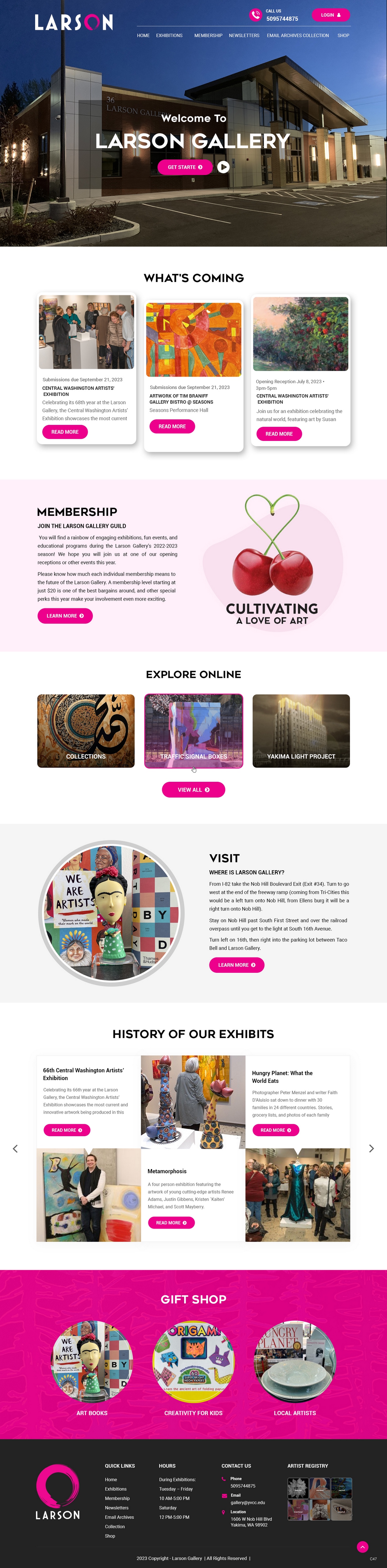 Wordpress Design by pb for Larson Gallery | Design #30835201