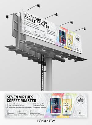 Billboard Design by KreativeMadz for Seven Virtues Coffee Roasters | Design: #30843519