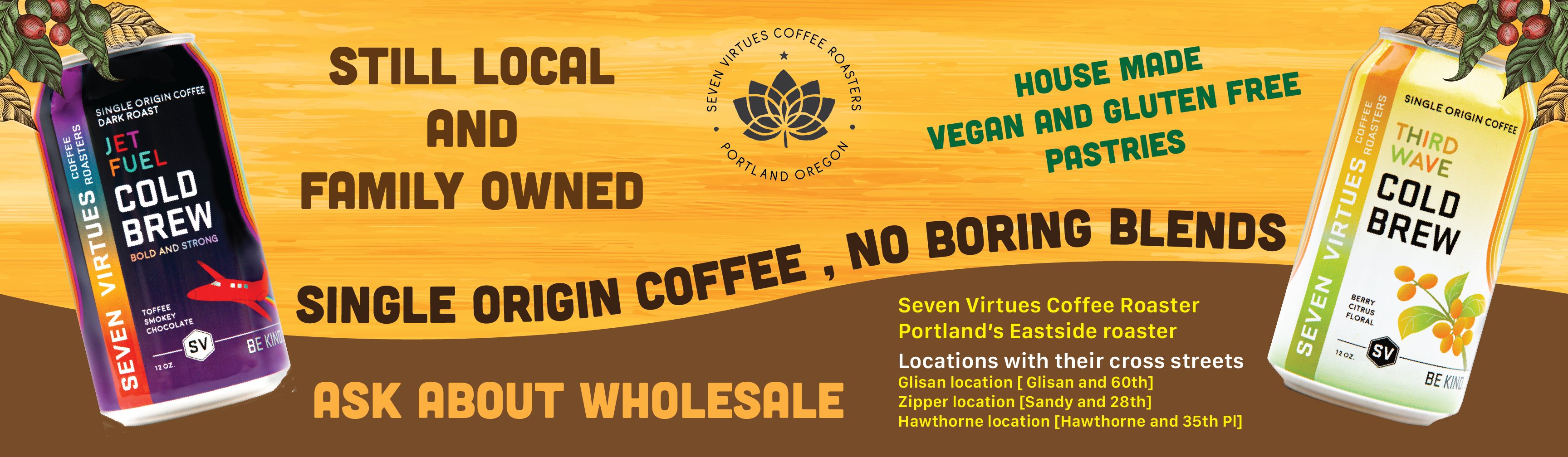 Billboard Design by Vyacheslav65 for Seven Virtues Coffee Roasters | Design #30841578
