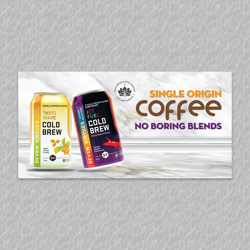 Billboard Design by YourLogoMaster for Seven Virtues Coffee Roasters | Design #30850823