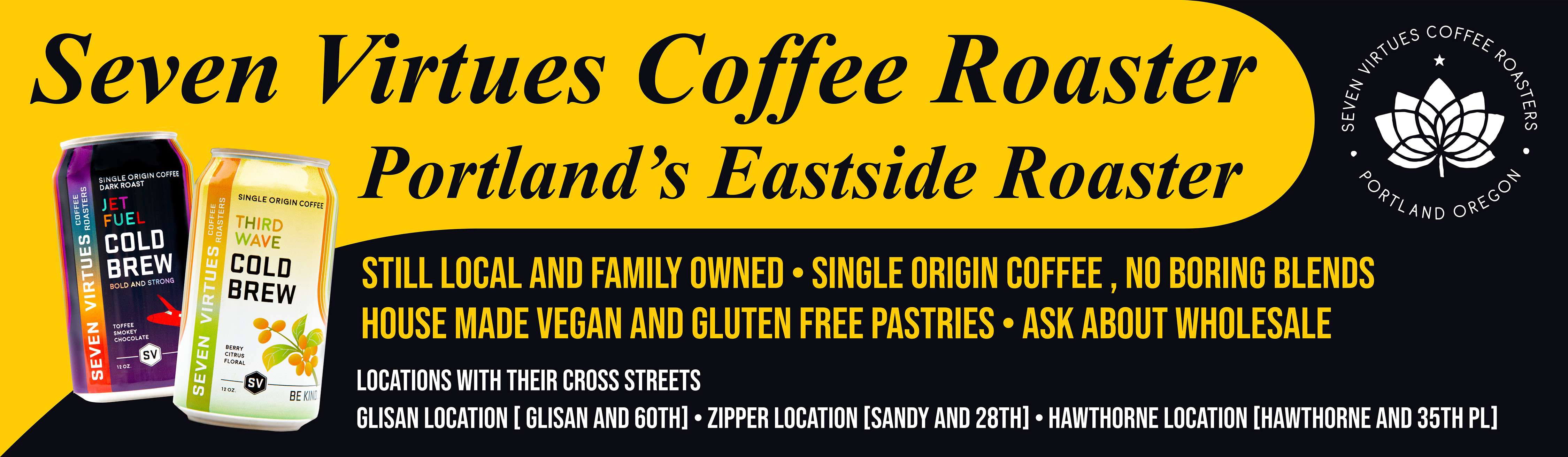 Billboard Design by yashmakwana2012 for Seven Virtues Coffee Roasters | Design #30845119