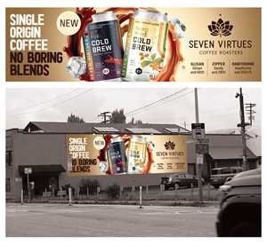 Billboard Design by JR-Design for Seven Virtues Coffee Roasters | Design: #30844329