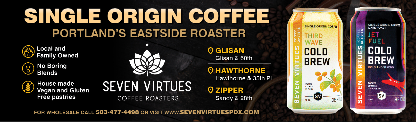 Billboard Design by rkailas for Seven Virtues Coffee Roasters | Design #30853803