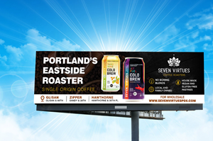Billboard Design by rkailas for Seven Virtues Coffee Roasters | Design: #30872372