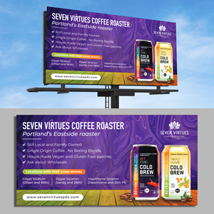 Billboard Design by ecorokerz for Seven Virtues Coffee Roasters | Design: #30854548