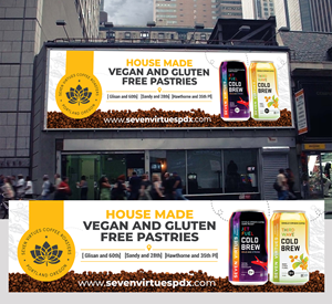 Billboard Design by Aura:) for Seven Virtues Coffee Roasters | Design #30842089