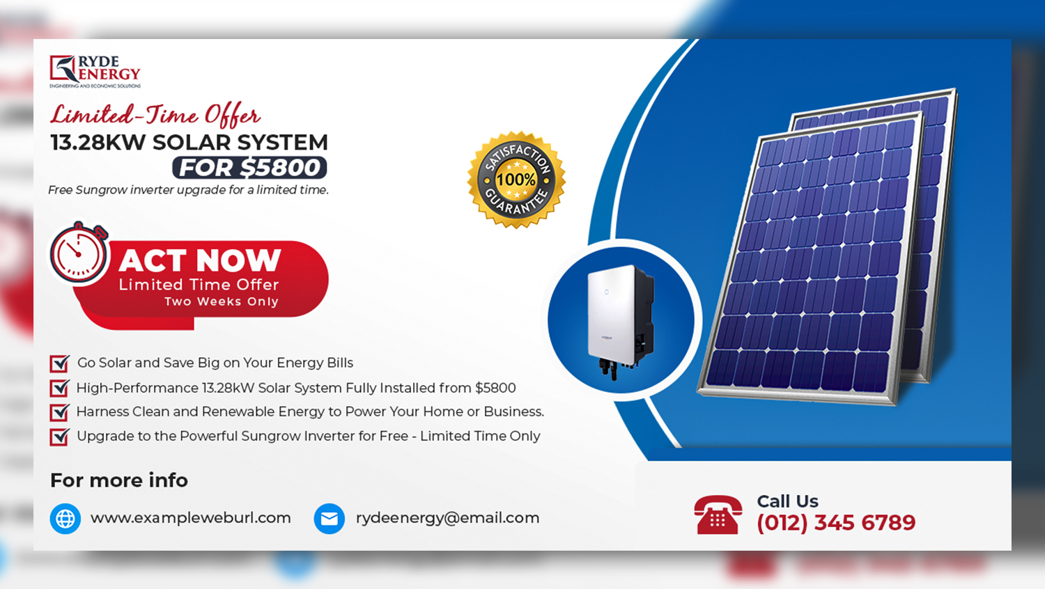 Facebook Design by Mi17design for Ryde Energy | Design #30855675