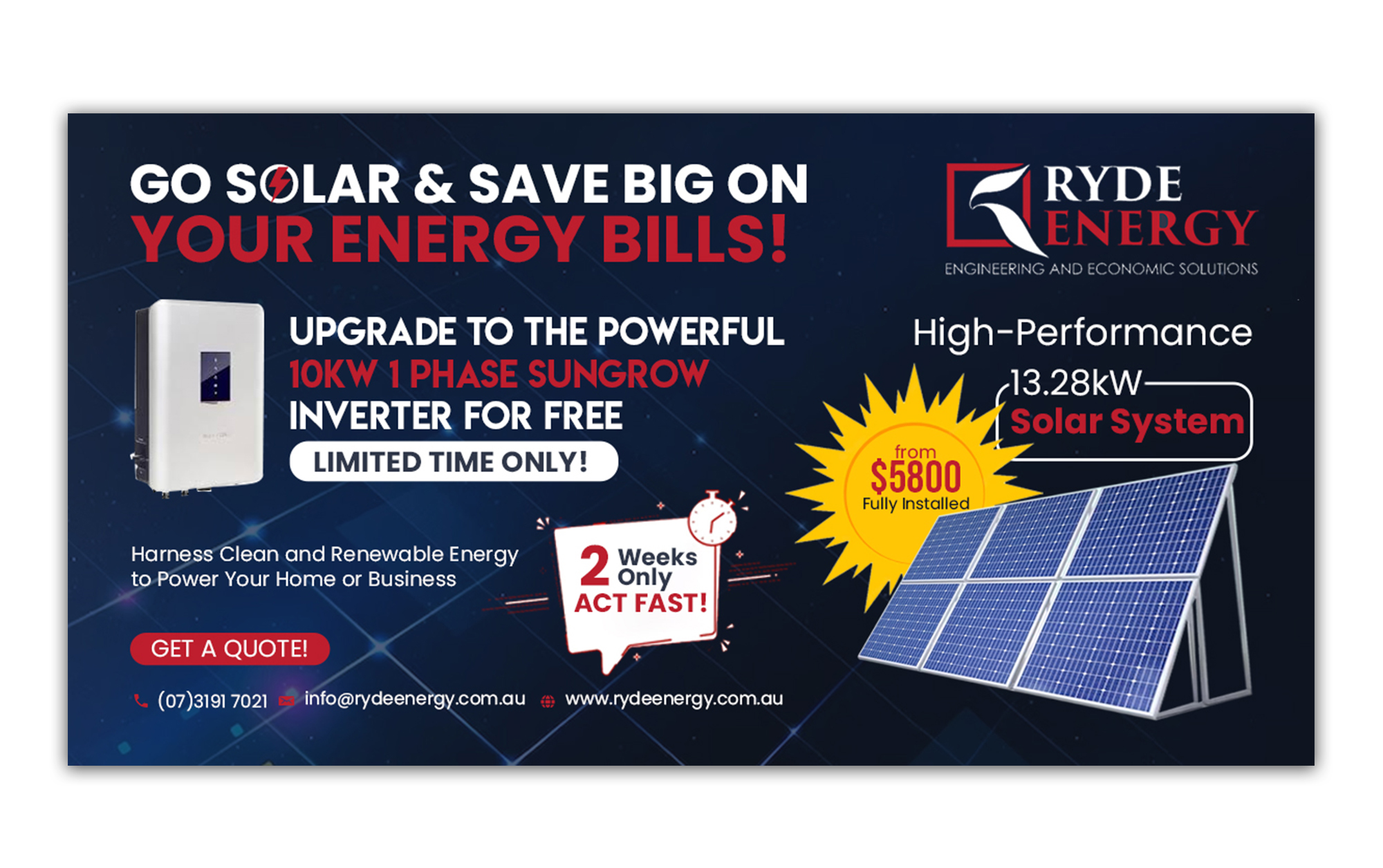 Facebook Design by debdesign for Ryde Energy | Design #30841807