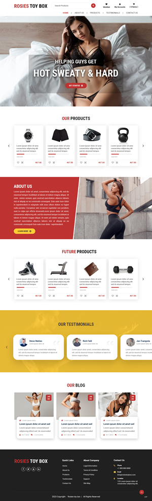 Web-Design von pb für Rosie Lee Hart Fitness for Men | Design: #30850924