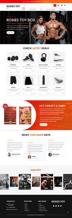 Web-Design von pb für Rosie Lee Hart Fitness for Men | Design: #30850926