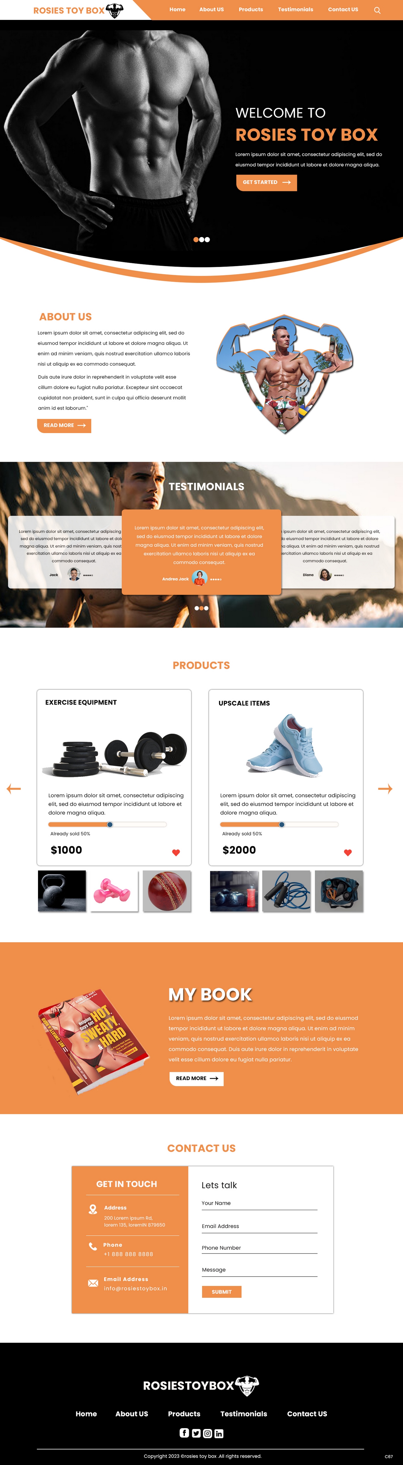 Diseño Web por pb para Rosie Lee Hart Fitness for Men | Diseño #30850928