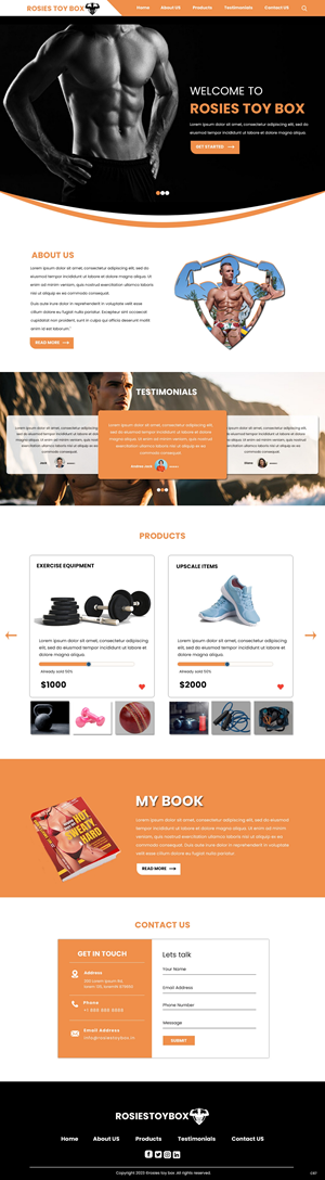 Web-Design von pb für Rosie Lee Hart Fitness for Men | Design: #30850928