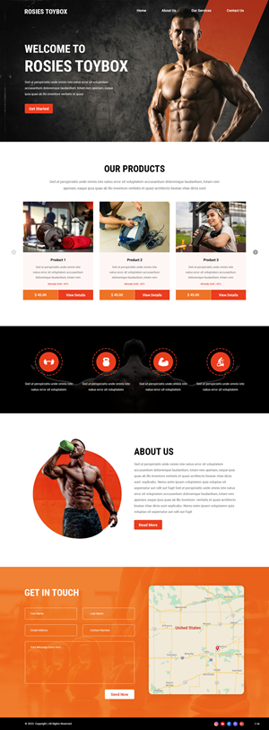 Web-Design von pb für Rosie Lee Hart Fitness for Men | Design: #30850930