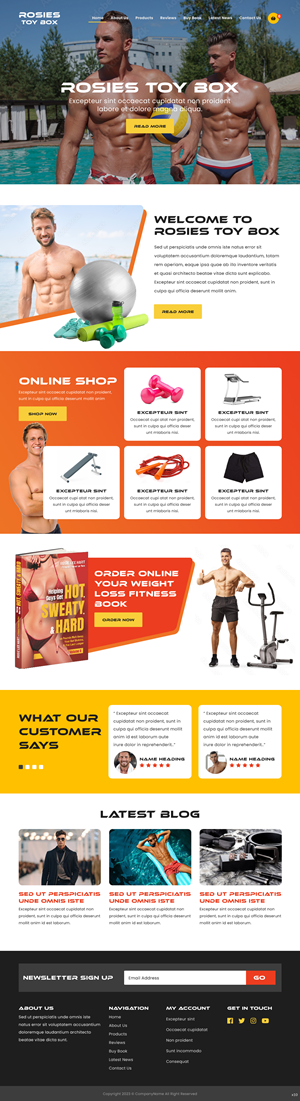 Web-Design von pb für Rosie Lee Hart Fitness for Men | Design: #30850937