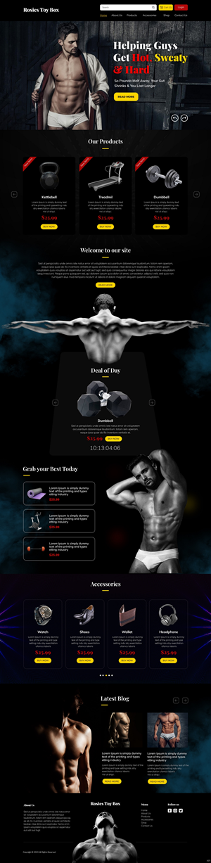 Web-Design von pb für Rosie Lee Hart Fitness for Men | Design: #30850938