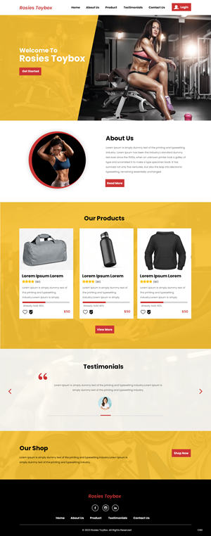 Web-Design von pb für Rosie Lee Hart Fitness for Men | Design: #30857850