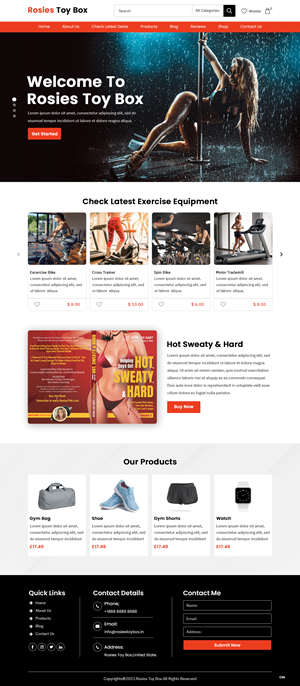 Web-Design von pb für Rosie Lee Hart Fitness for Men | Design: #30857851