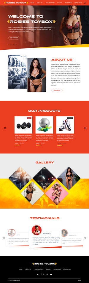 Web-Design von pb für Rosie Lee Hart Fitness for Men | Design: #30857853