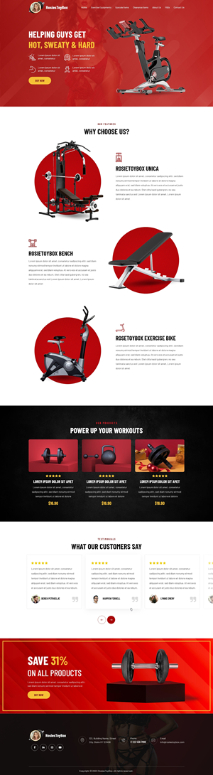 Web Design by Sbss for Rosie Lee Hart Fitness for Men | Design: #30849679