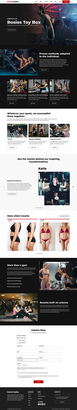 Web-Design von creative.bugs für Rosie Lee Hart Fitness for Men | Design: #30861721