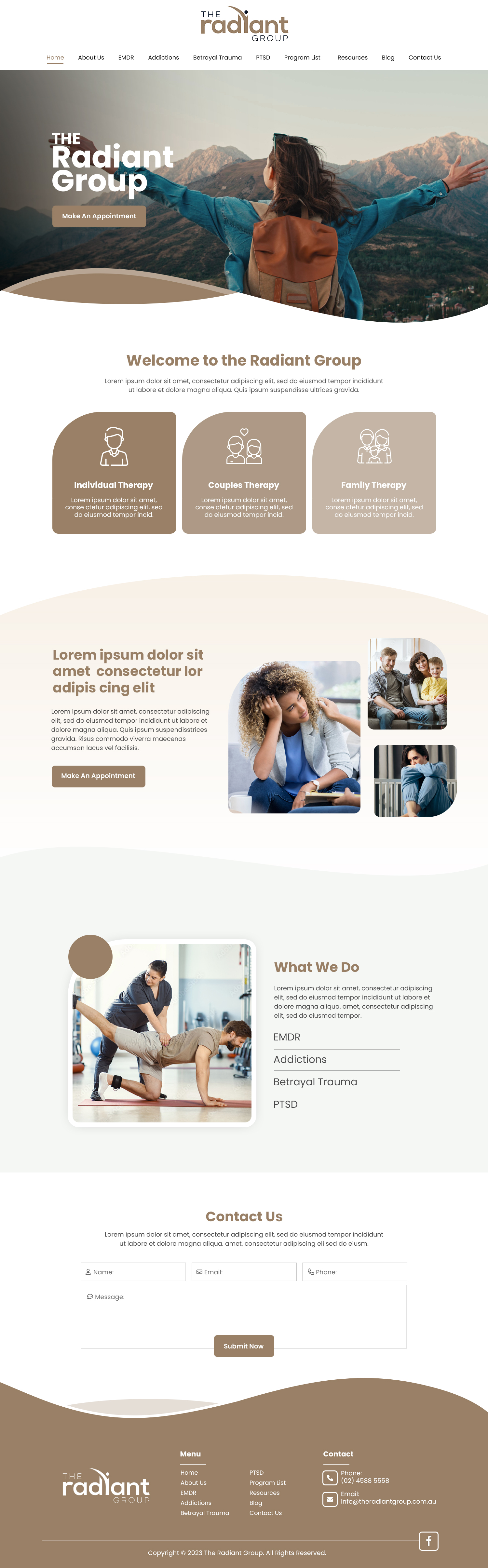 Wix Design by MAHABA for Rebecca Higgins - The Radiant Group | Design #30855793