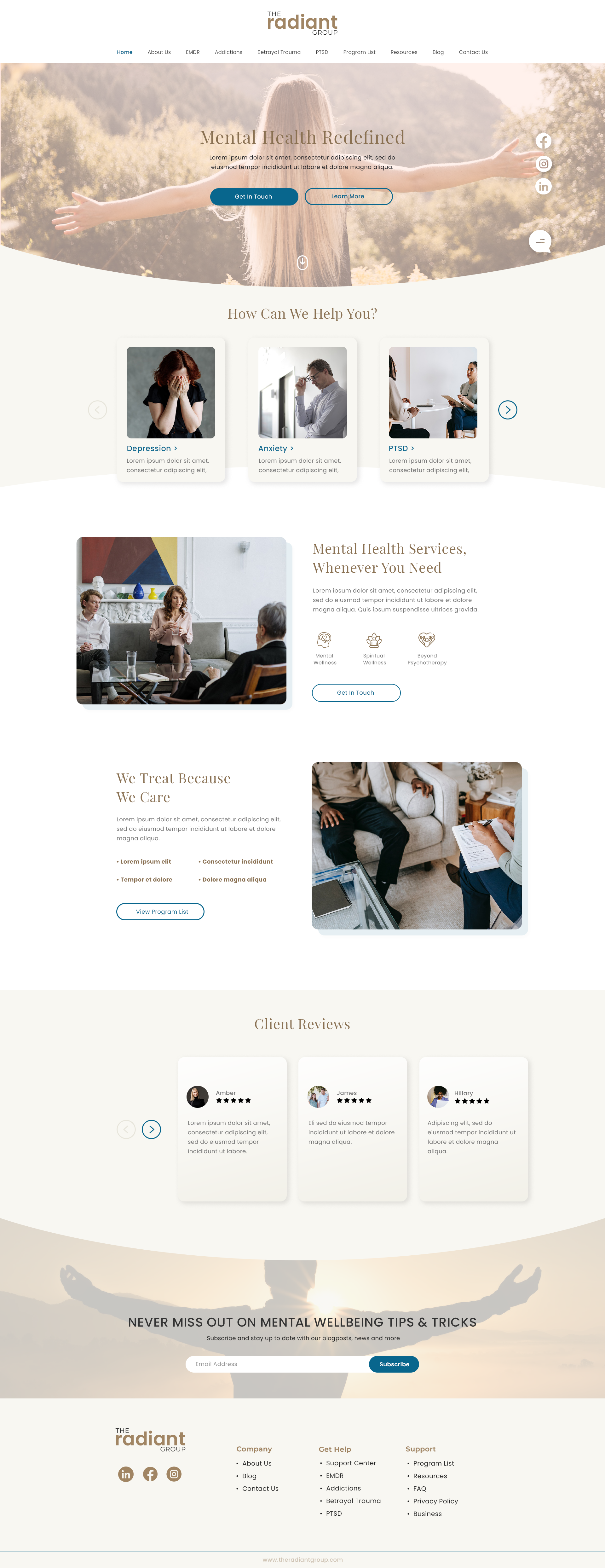 Wix Design by C9 Designs for Rebecca Higgins - The Radiant Group | Design #30850082