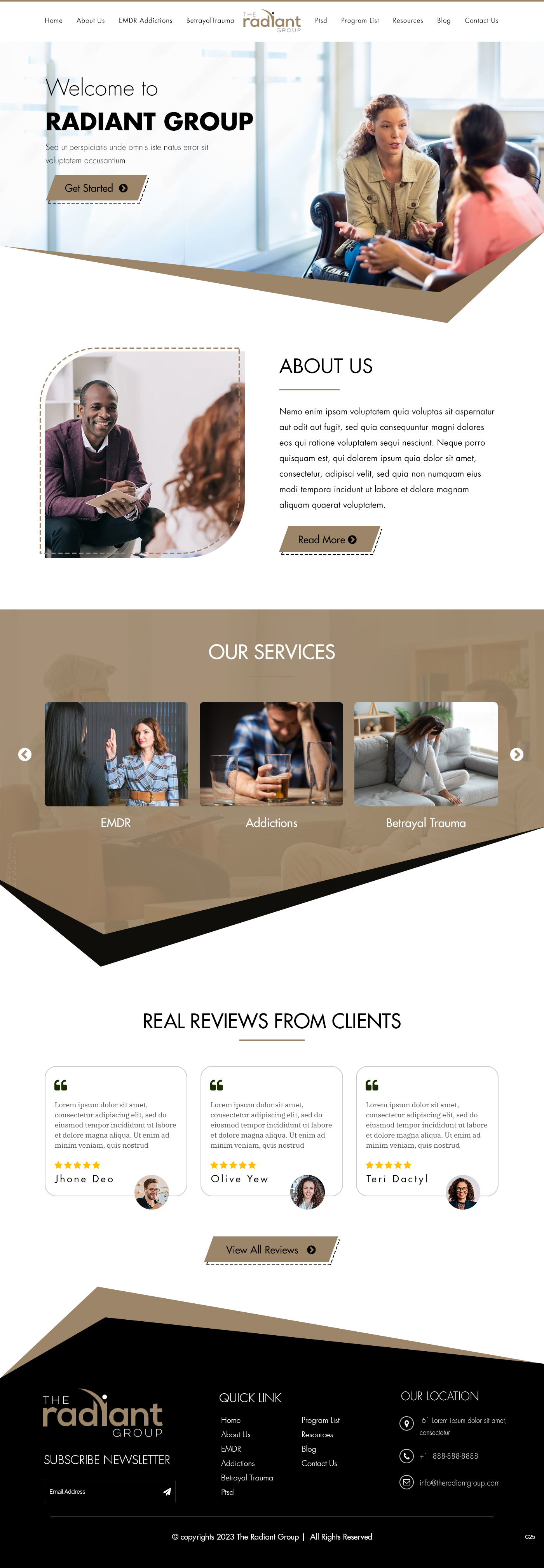 Design Wix par pb pour Rebecca Higgins - The Radiant Group | Design #30857818