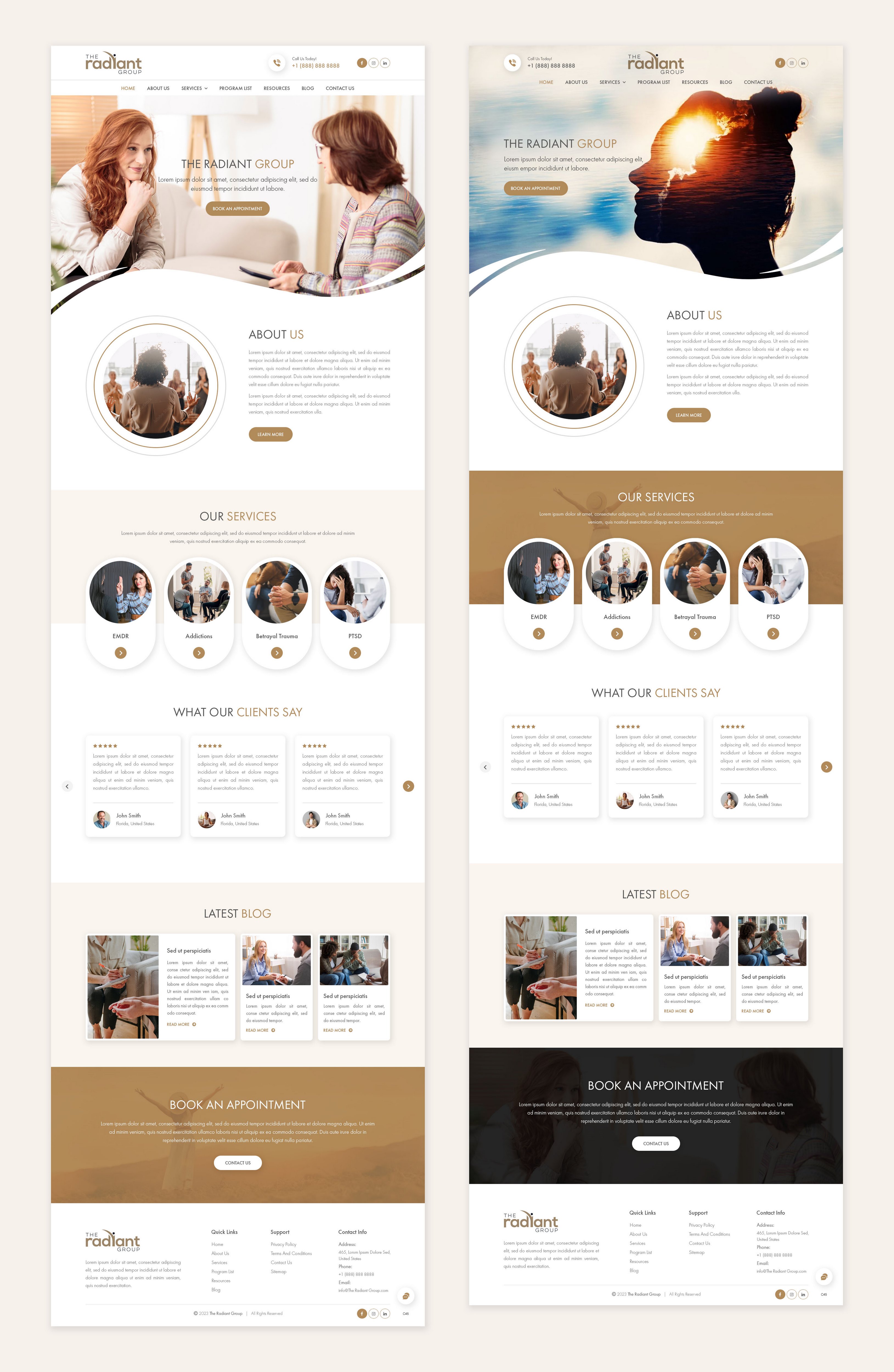 Wix Design by pb for Rebecca Higgins - The Radiant Group | Design #30857820
