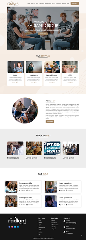 Design Wix par pb pour Rebecca Higgins - The Radiant Group | Design : #30857821