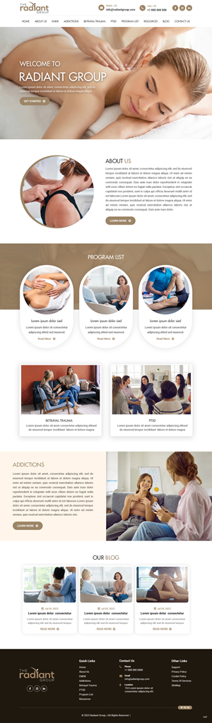 Design Wix par pb pour Rebecca Higgins - The Radiant Group | Design : #30857822