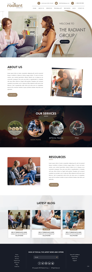 Design Wix par pb pour Rebecca Higgins - The Radiant Group | Design : #30857826