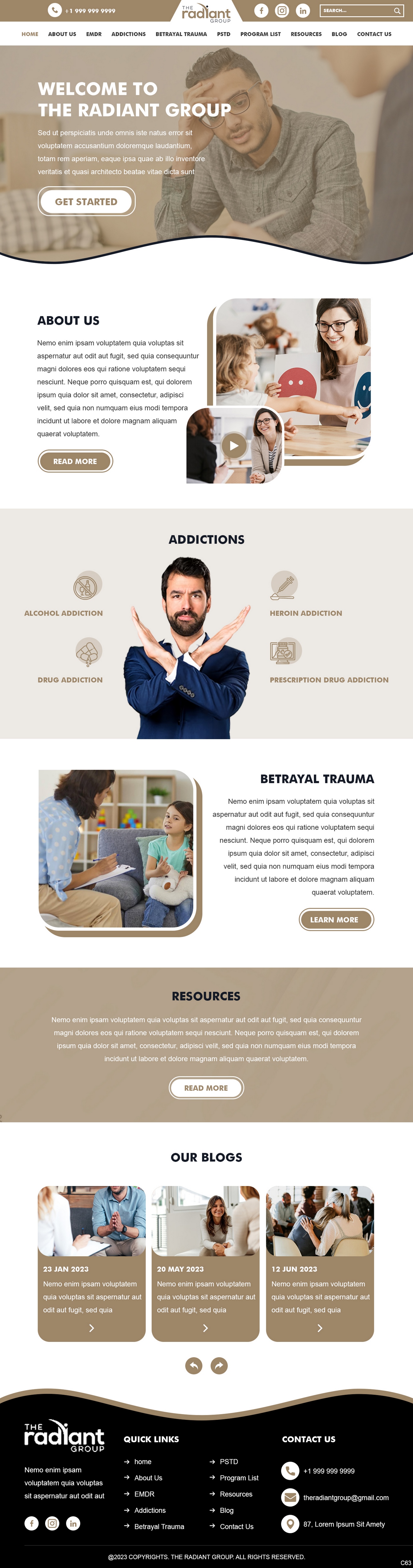 Wix Design by pb for Rebecca Higgins - The Radiant Group | Design #30857835