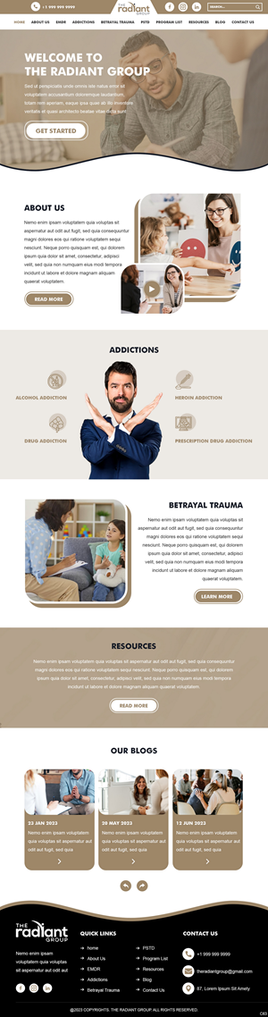 Design Wix par pb pour Rebecca Higgins - The Radiant Group | Design : #30857835