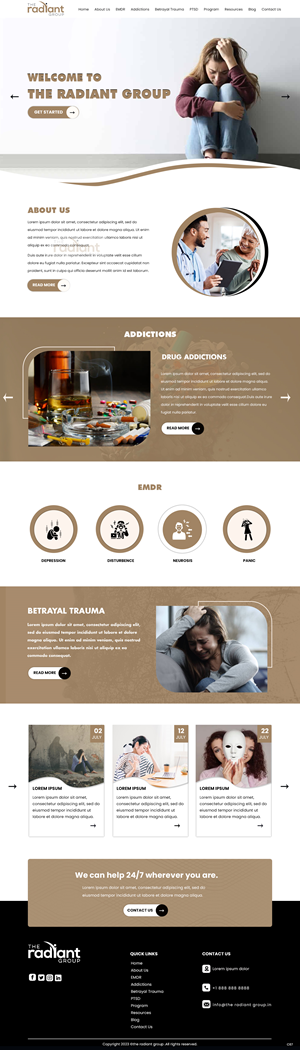 Design Wix par pb pour Rebecca Higgins - The Radiant Group | Design : #30857836