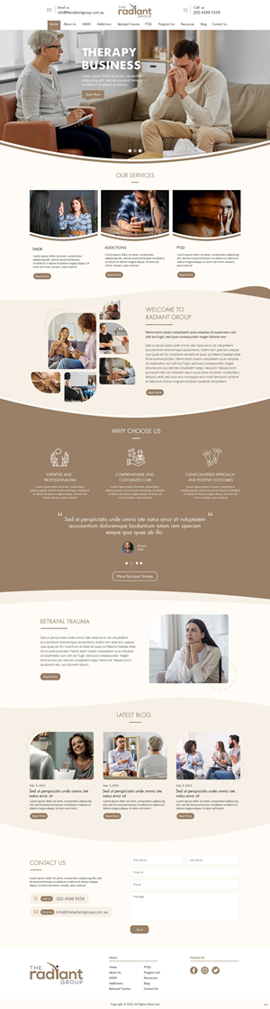 Design Wix par pb pour Rebecca Higgins - The Radiant Group | Design : #30857843