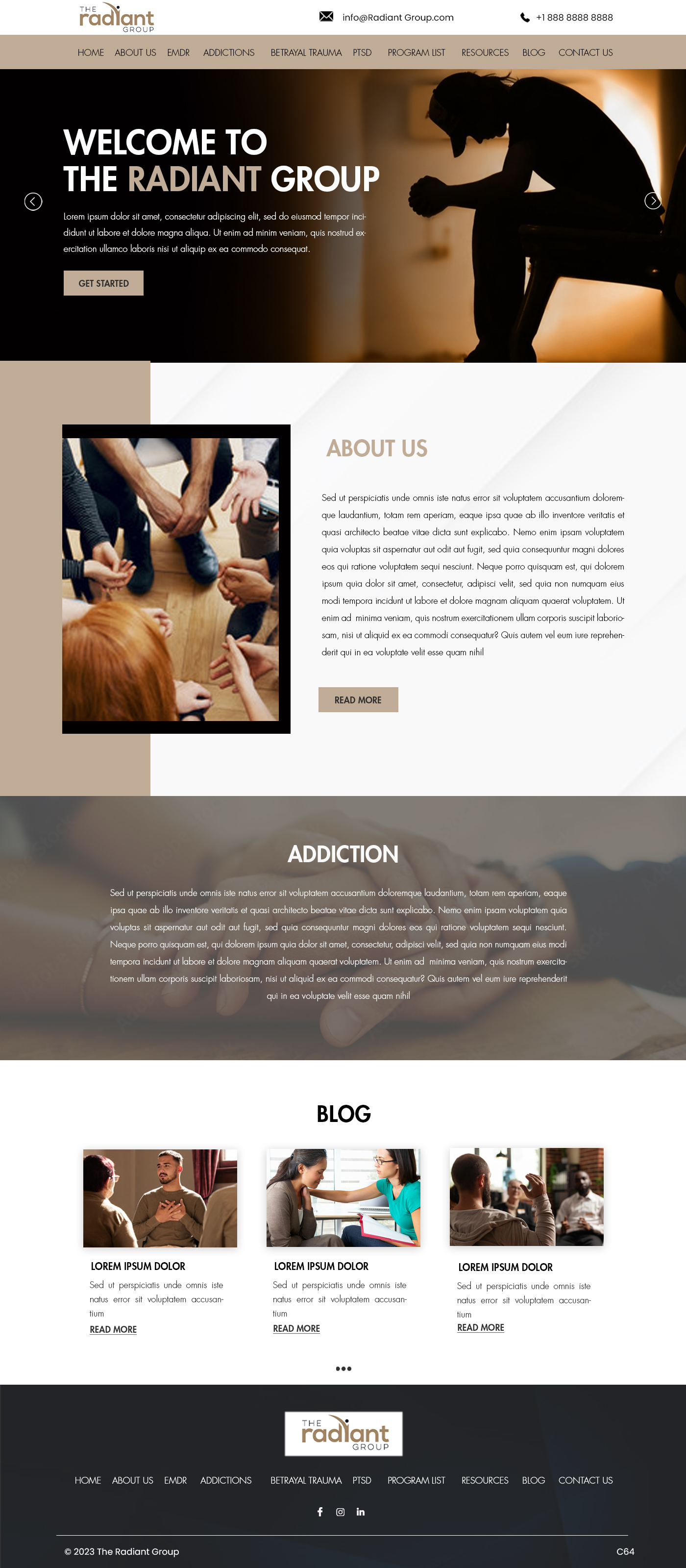 Design Wix par pb pour Rebecca Higgins - The Radiant Group | Design #30864200